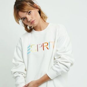Esprit logo crew neck sweatshirt